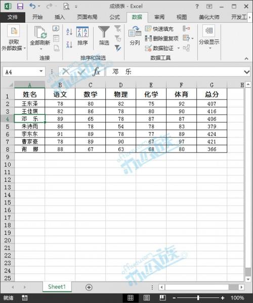 如何把Excel2013表格中的姓名按笔划排序