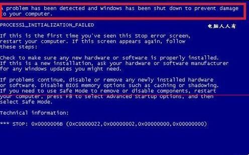 电脑开机蓝屏停机码0x0000006b的解决办法-编程知识网