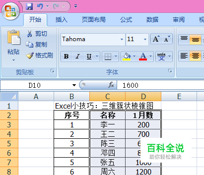 Excel小技巧：三维簇状棱锥图-风君子博客