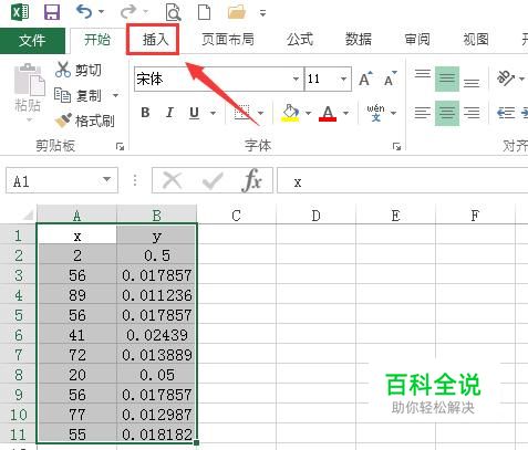 简单使用Excel绘制函数图像