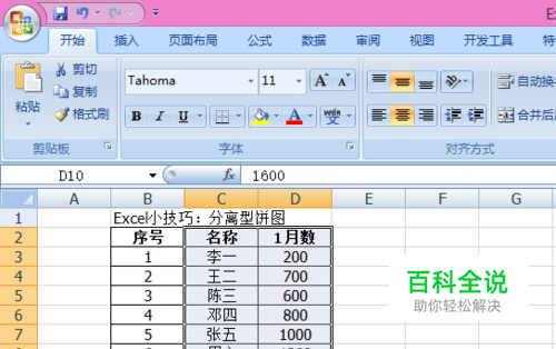 excel小技巧:分离型三维饼图 【百科全说】