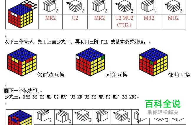 四阶魔方 四阶魔方还原公式图文教程