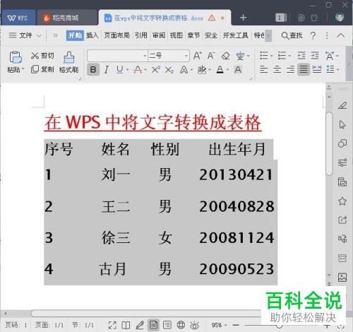 怎樣將wps中的文字轉化成表格wps文字加表格